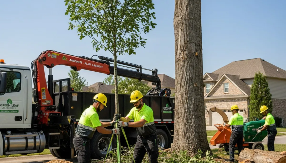 Arborist planting new tree in Memphis TN yard for Chop Chop Tree professional tree service